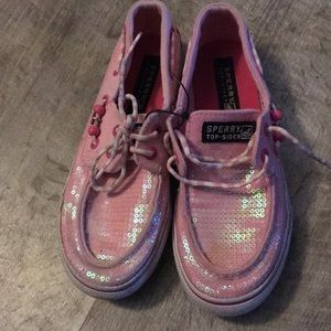 Girls Bahama Pink Sperrys size 1